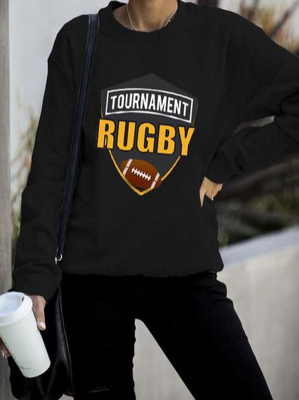 

Casual Loosen Crew Neck Sweatshirt, Black, Sweatshirts & Hoodies
