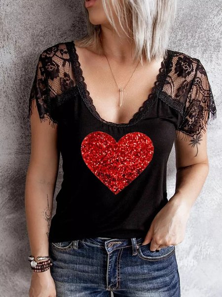 

Loosen Plain Shirts & Tops, Black, Tops