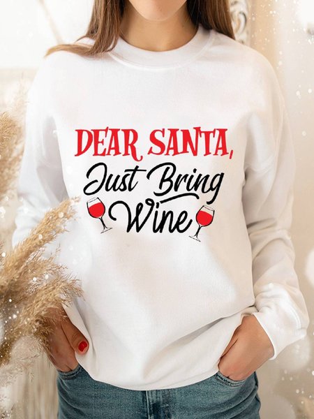 

Casual Regular Fit Crew Neck Sweatshirt, White, Hoodies & Sweatshirts
