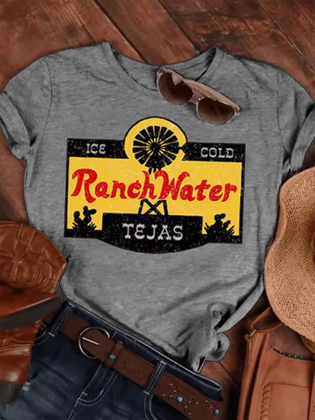 

Ranch Water Western Women Tshirt, Light gray, T-shirts