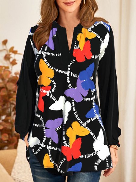 

Loosen Vacation Butterfly Shirts & Tops, Black, Tops