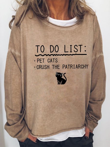 

Crush Patriarchy Pet Cats Sweatshirt, Khaki, Hoodies&Sweatshirts