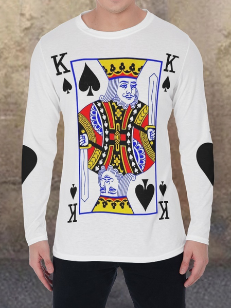 

Funny Poker Crew Neck Casual T-shirt, White, T-shirts