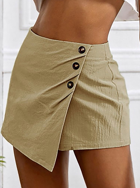

Simple Regular Fit Pants, Khaki, Shorts