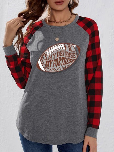 

Loosen Grid Casual Shirts & Tops, Gray, Tops