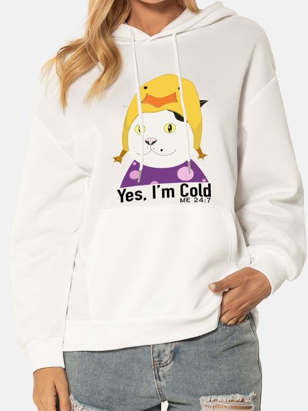 

Unocis Mr. White Yes I'm Cold Fun Printed Long Sleeve Hoodie, Hoodies