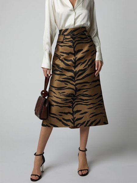 

Lady Regular Fit Midi Skirt, As picture, Midi Skirts