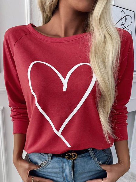 Party Loosen Heart Printed T shirt