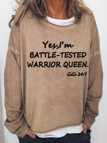 

Funny Gigi Battle Tested Warrior Queen Sweatshirts, Khaki, Hoodies&Sweatshirts