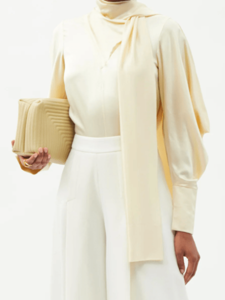 

Spring Cowl neck Long sleeve Regular Fit Formal Date Daily Tops, Apricot, Blouses and Shirts