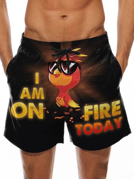 

Fun Rooster Print Shorts, Color3, Men's shorts