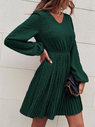 

Simple Chiffon Dresses, Darkgreen, Casual Dresses