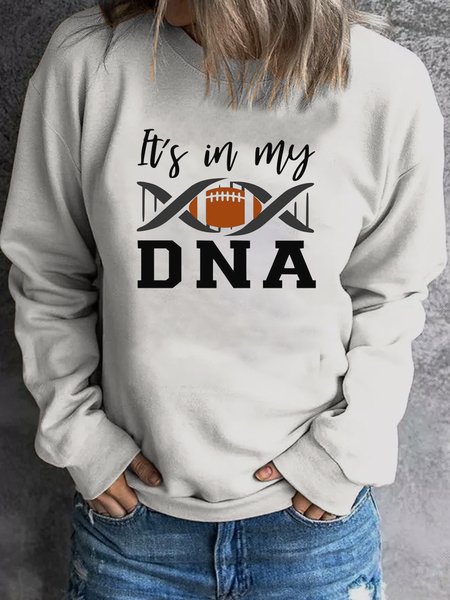 Crew Neck Loosen Casual Sweatshirt, Gray, Sweatshirts & Hoodies