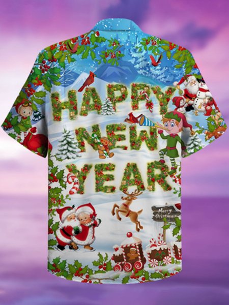 Shirt Collar Short Sleeve Shirts & Tops, Green, Shirts ＆ Blouse