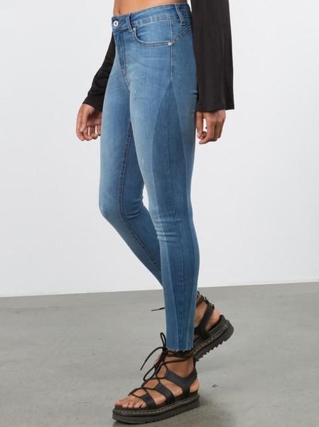 

Regular-fit skinny denim trousers, Blue, Jeans