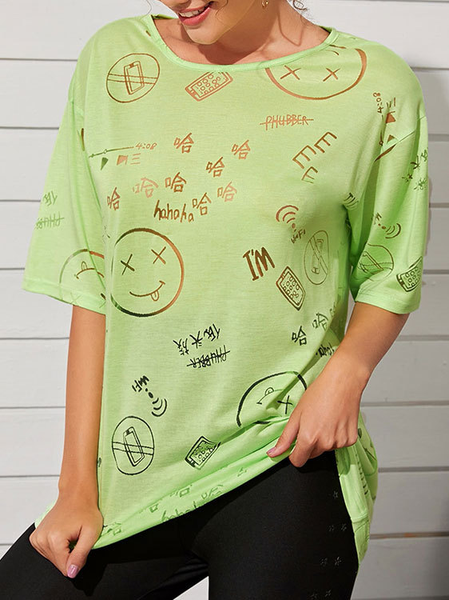 

Polyester Cotton Vacation Shirts & Tops, Green, Tops