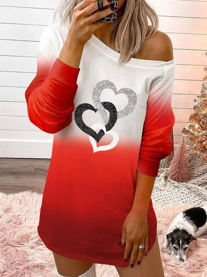 

Crew Neck Casual Sweatshirt, Red, Sweatshirts & Hoodies