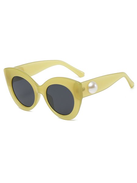 Personalized Pearl Cat Eye Glasses, Aqua, Sunglasses