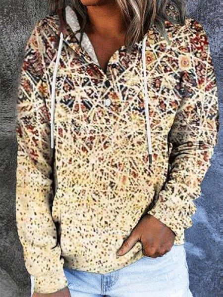 

Hooded Ombre Casual Sweatshirt, Apricot, Hoodies & Sweatshirts