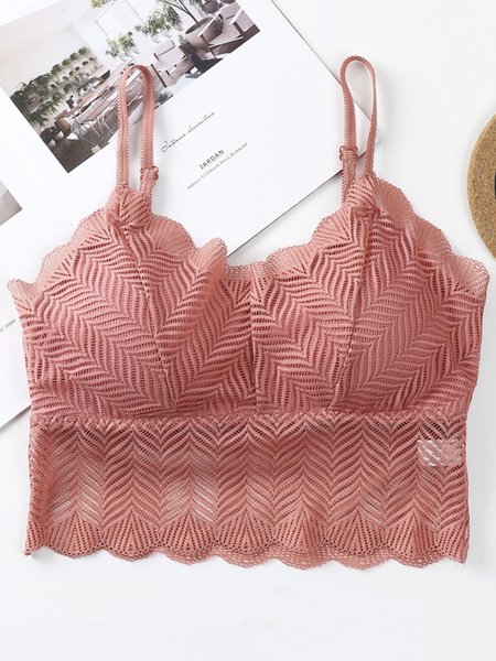 Deep V Lace Beautiful Back Wrap Chest, Shrimp red, Underwear
