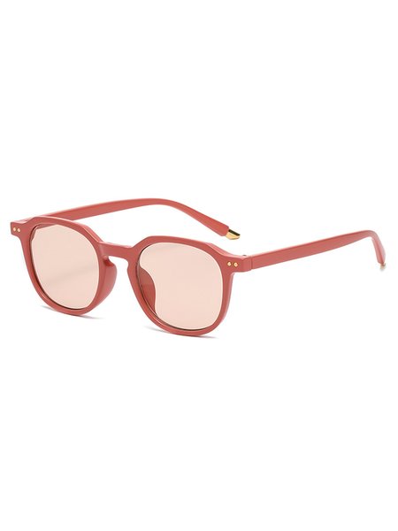

Simple Square Frame Sunglasses, Pink, Sunglasses