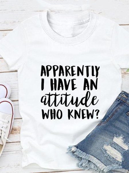 

Apparently I Have An Attitude T-Shirt, White, T-shirts
