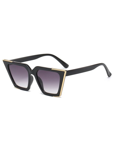 

Vintage Metal Leopard Cat Eye Gradient Glasses, Gray, Accessories