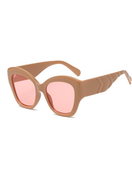 Personalized Cat Eye Leopard Print Sunglasses, Pink, Sunglasses