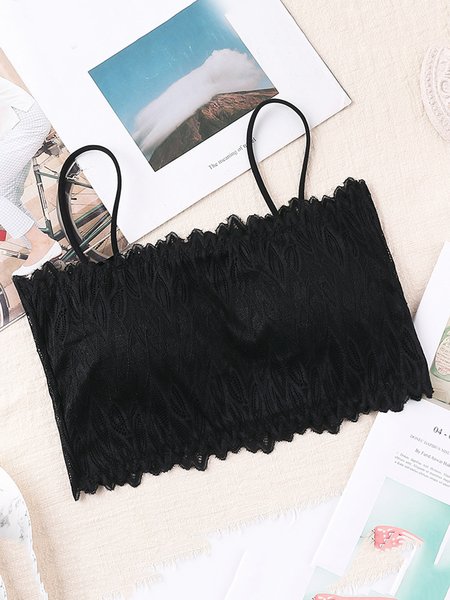 Breathable Lace Wrap Chest, Black, Underwear