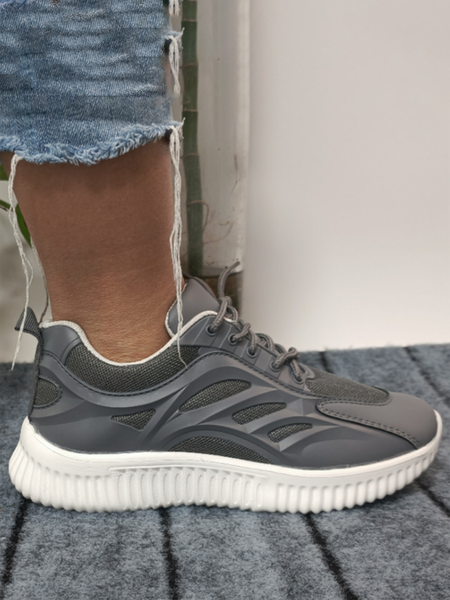

Casual Outdoor Stitching Sneakers, Deep gray, Sneakers