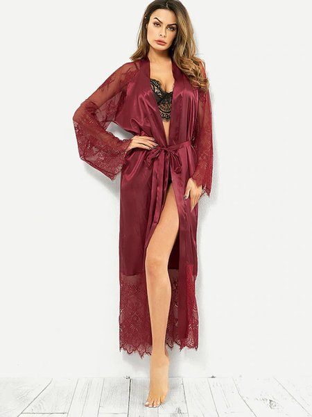 

Sexy Lace Gown Plus Size, Wine red, Bra&Bra Sets