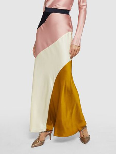 

Date Daily Elegant Romantic Lady Regular Fit Skirts, As picture, Maxi Skirts