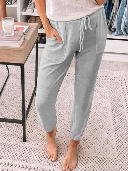 

Casual Plus Size Pants, Light gray, Pants