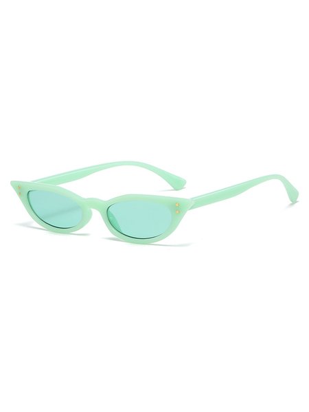 Personalized Cat Eye Leopard Print Sunglasses, Green, Sunglasses
