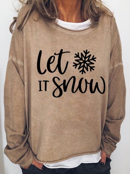 

Let it Snow Women's Sweatshirts, Light brown, Hoodies&Sweatshirts