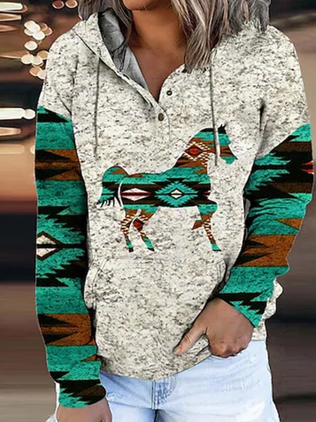 

Animal Hooded Casual Shirts & Tops, Multicolor, Sweatshirts & Hoodies