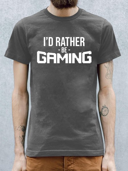 

I'd Rather Be Gaming Men's T-shirt, Deep gray, T-shirts