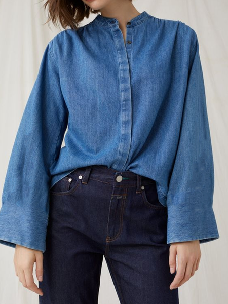 

Casual Denim Shirts & Tops, Blue, Blouses & Shirts
