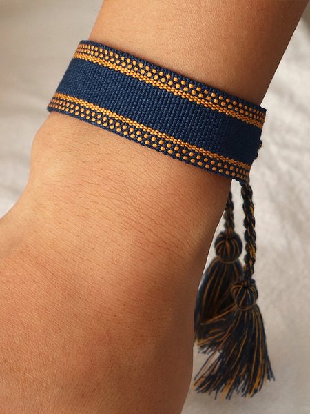

Ethnic Style Hand-woven Tassel Hand Rope Bracelet, As picture, Bracelets