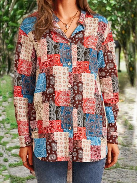 

Paisley Loosen Casual Shirts & Tops, Flower, Blouses & Shirts