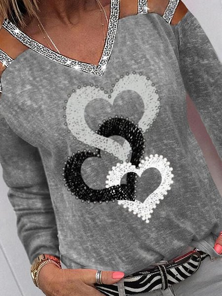 

Off The Shoulder Shirts & Tops, Gray, Tops