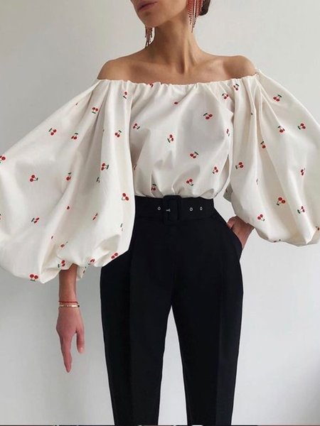

Fruit&Vegetable Sweet Regular Fit Top, White, Tops