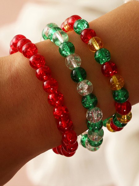 

Glass Beads Tower Bracelet, As picture, Bracelets