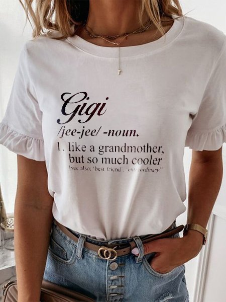 

Gigi Like A Grandmother But So Much Cooler Casual Shirts & Tops, White, Tops