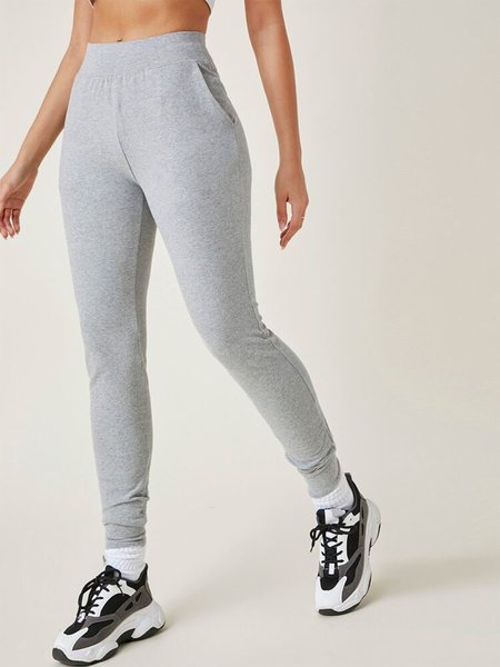 

Comfortable pocket casual sports tights, Gray, Leggings