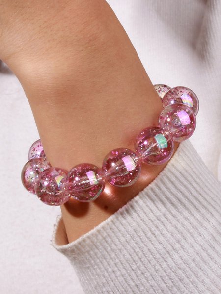 

Acrylic Crystal Beaded Bracelet, As picture, Bracelets