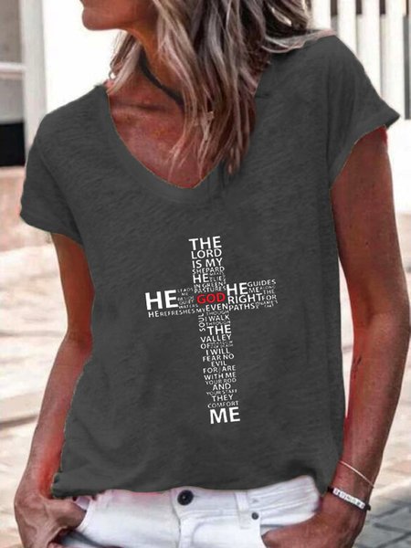 

God Letter Shirts & Tops, Gray, Tops