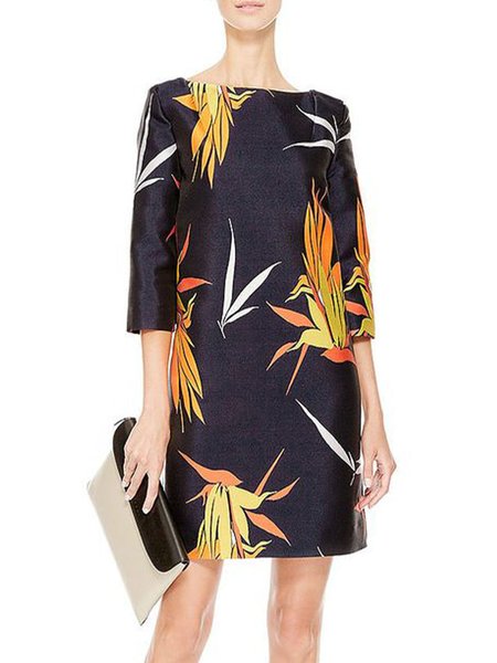 

Elegant Loosen Straight Daily Mini Dress, Black, Mini Dresses