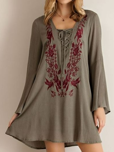 Dresses, Light gray, Casual Dresses