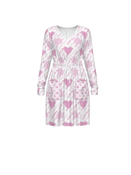 

Valentine's day women's pink peach heart dress, Dresses